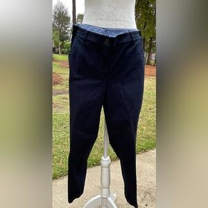 Talbot’s Weekend Chino Navy Ankle Pants Size 6